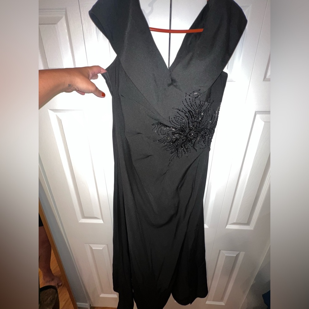 Sophisticated Black Mother of the Bride gown with Embellishments